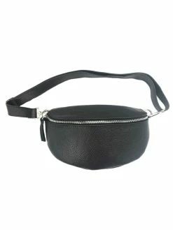 BC Handbags Black Leather Belt Bag