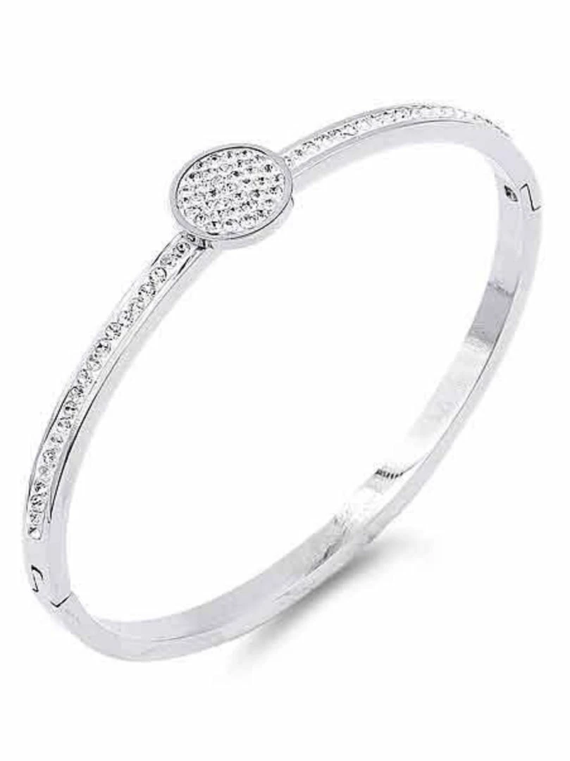 Wholesale ❤️ Impression Costume Jewelry Bracelets Stainless Steel CZ Circle Bracelet 🧨 1 Impression Costume Jewelry Bracelets Stainless Steel CZ Circle Bracelet