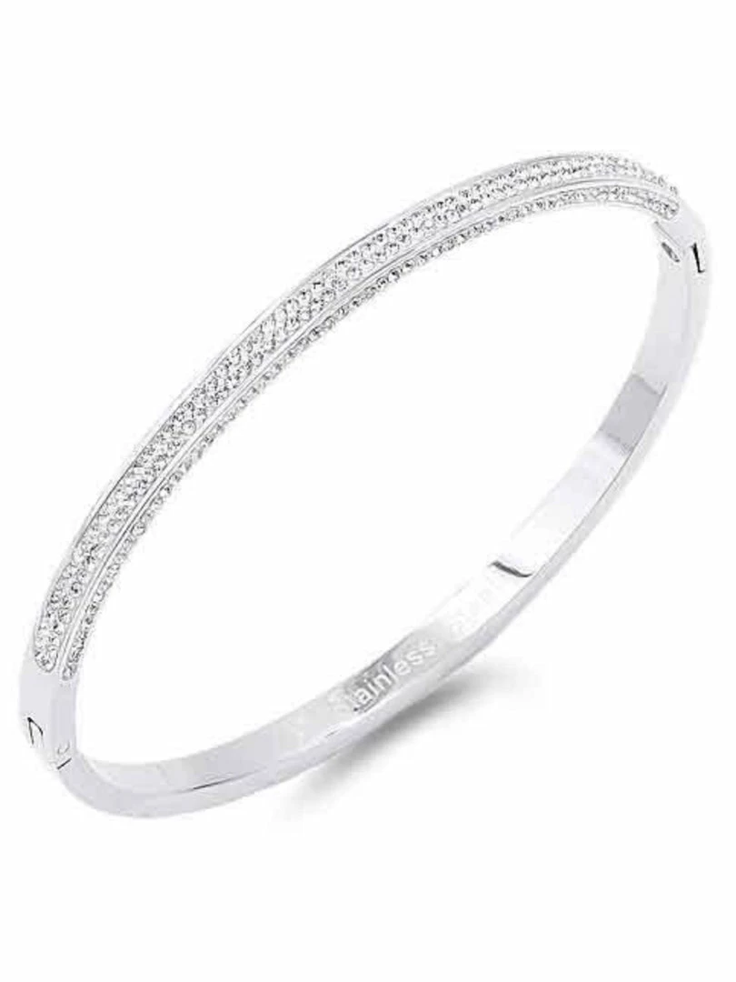 Top 10 ✔️ Impression Costume Jewelry Stainless Steel CZ Stone Bangle Bracelet Bracelets 👍 2 Impression Costume Jewelry Stainless Steel CZ Stone Bangle Bracelet Bracelets