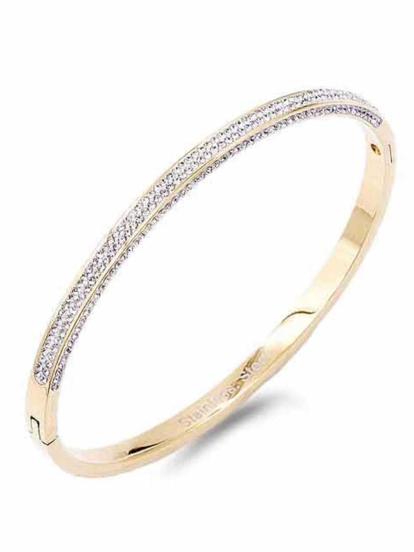 Top 10 ✔️ Impression Costume Jewelry Stainless Steel CZ Stone Bangle Bracelet Bracelets 👍 1 Impression Costume Jewelry Stainless Steel CZ Stone Bangle Bracelet Bracelets