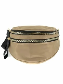 BC Handbags Nylon Double Zipper Fanny Pack