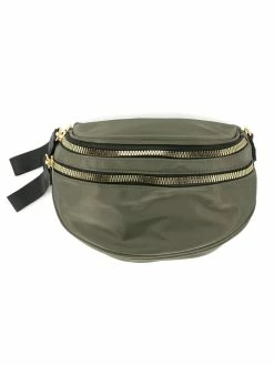 BC Handbags Nylon Double Zipper Fanny Pack