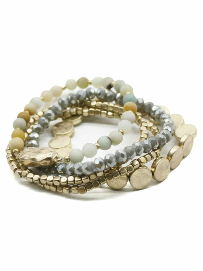 Wholesale โ Joyful Jewelry Bracelets Beaded Stack Bracelet ๐ 4 Joyful Jewelry Bracelets Beaded Stack Bracelet