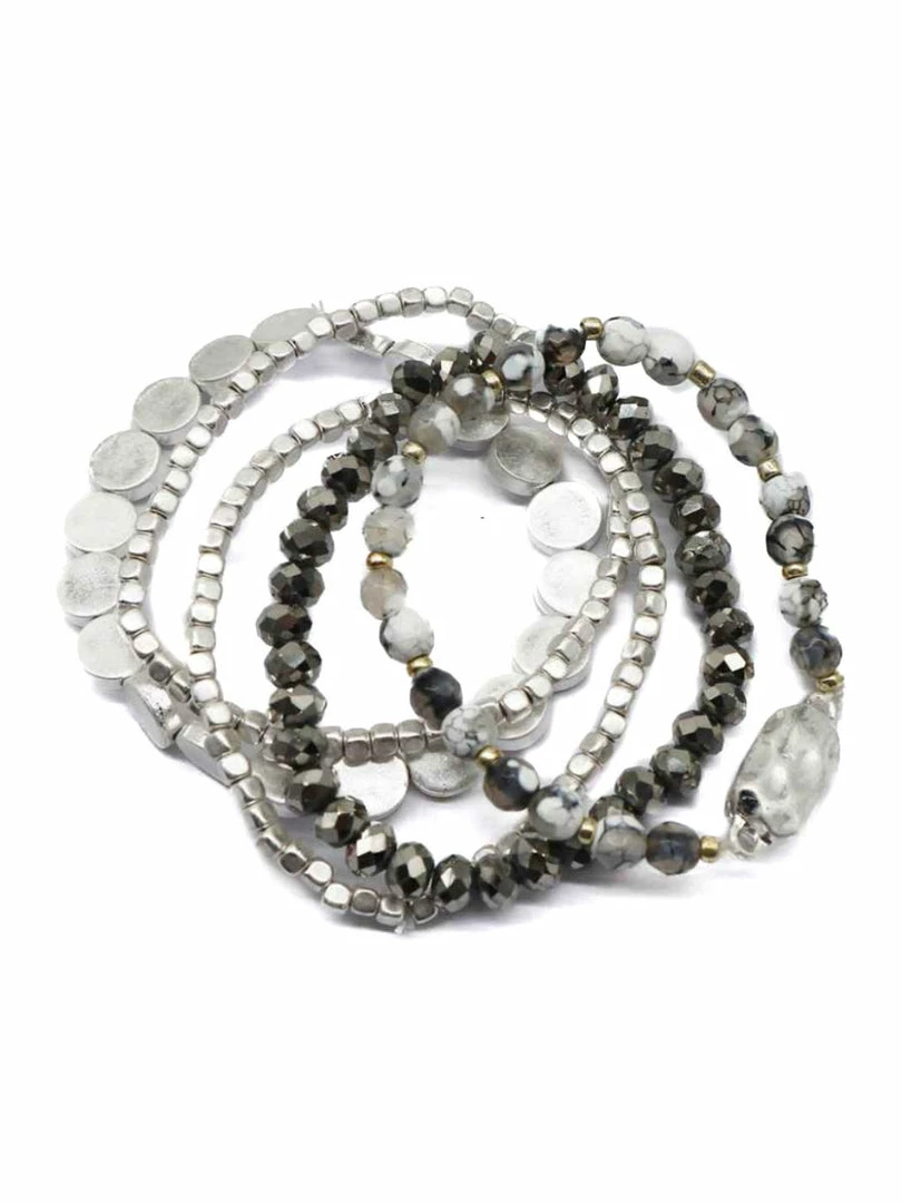 Wholesale โ Joyful Jewelry Bracelets Beaded Stack Bracelet ๐ 5 Joyful Jewelry Bracelets Beaded Stack Bracelet