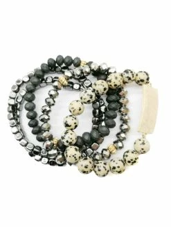 Jewelry Multi Natural Stone Stretch Bracelet Set