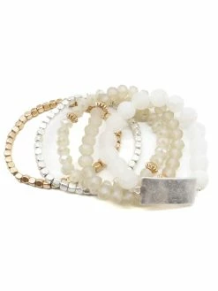 Jewelry Multi Natural Stone Stretch Bracelet Set