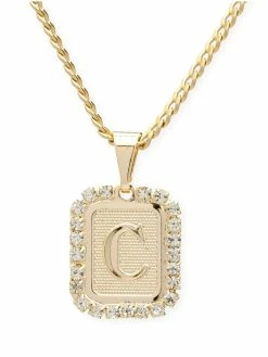 Jewelry BRACHA Royal Initial Card Necklace Necklaces
