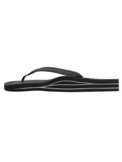 Footwear Rainbows Narrow Strap Double Arch Support Leather Sandal - Premier Black