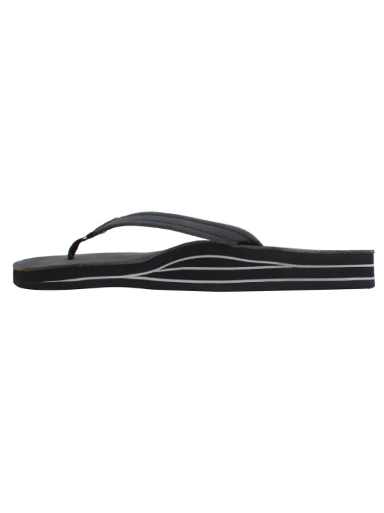 Cheapest 🤩 Footwear Rainbows Narrow Strap Double Arch Support Leather 🩴 Sandal - Premier Black 👍 2 Footwear Rainbows Narrow Strap Double Arch Support Leather Sandal - Premier Black