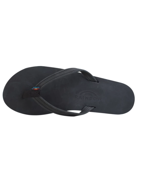 Cheapest 🤩 Footwear Rainbows Narrow Strap Double Arch Support Leather 🩴 Sandal - Premier Black 👍 3 Footwear Rainbows Narrow Strap Double Arch Support Leather Sandal - Premier Black