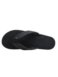 New ๐ Footwear Rainbows Six Layer Leather Wedge - Black ๐งจ 6 Footwear Rainbows Six Layer Leather Wedge - Black