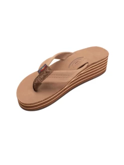 Footwear Six Layer Leather Wedge - Dark Brown