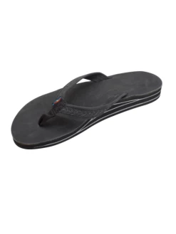 Footwear Rainbows The Willow Double Arch Support Leather Sandal - Black