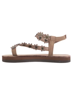 Footwear Rainbows Kids Delilah Flower Sandal - Dark Brown