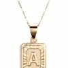 Jewelry BRACHA Initial Card Necklace