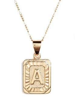 Jewelry BRACHA Initial Card Necklace