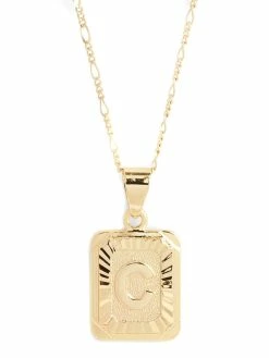 Jewelry BRACHA Initial Card Necklace
