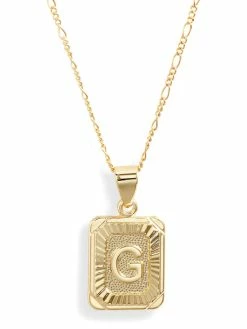 Jewelry BRACHA Initial Card Necklace