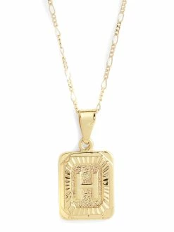 Jewelry BRACHA Initial Card Necklace