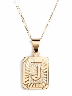Jewelry BRACHA Initial Card Necklace