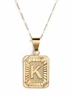 Jewelry BRACHA Initial Card Necklace