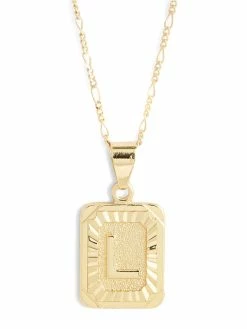 Jewelry BRACHA Initial Card Necklace