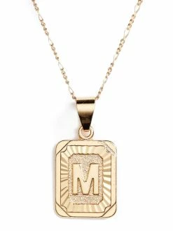 Jewelry BRACHA Initial Card Necklace