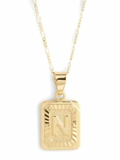 Jewelry BRACHA Initial Card Necklace