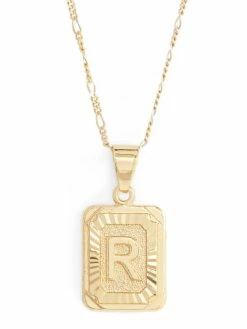 Jewelry BRACHA Initial Card Necklace