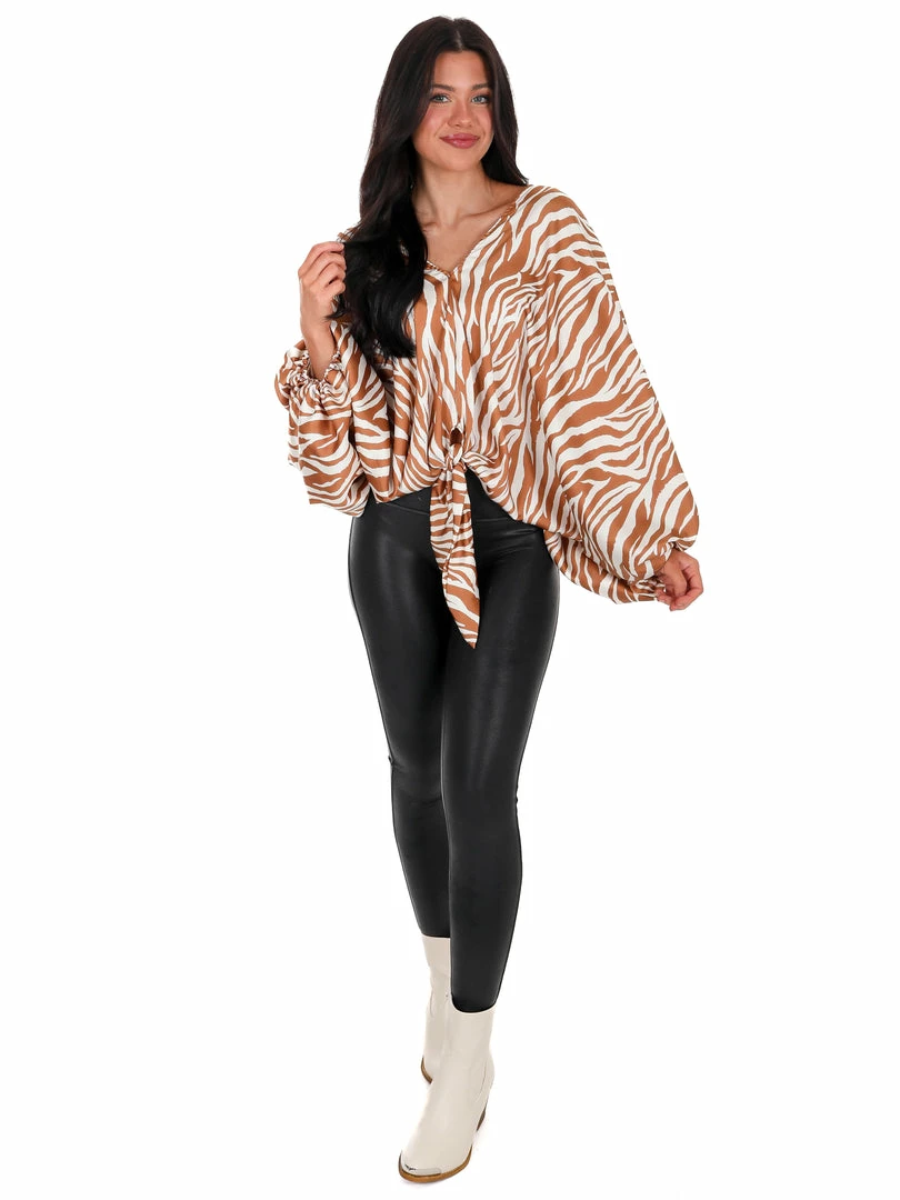 Cheap ✔️ Bucket List Welcome To The Jungle Zebra Top ❤️ 4 Bucket List Welcome To The Jungle Zebra Top