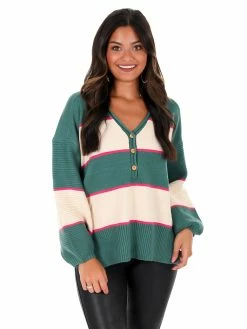 Entro Sweater Weather Striped Top Tops