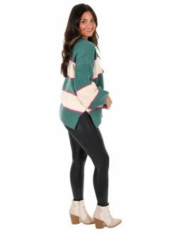 Entro Sweater Weather Striped Top Tops