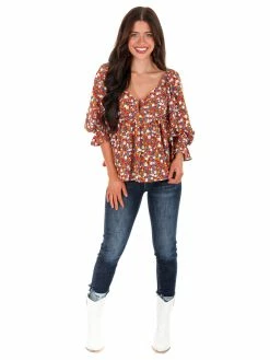 Entro Sway To The Rhythm Floral Top Sale