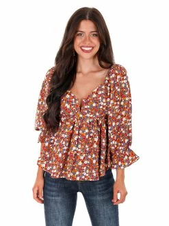 Entro Sway To The Rhythm Floral Top Sale
