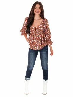 Entro Sway To The Rhythm Floral Top Sale