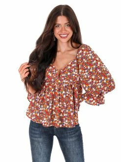 Entro Sway To The Rhythm Floral Top Sale