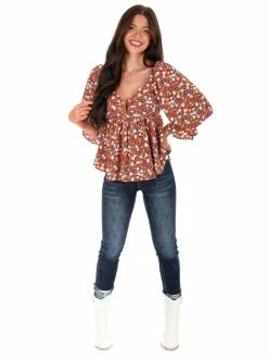 Entro Sway To The Rhythm Floral Top Sale