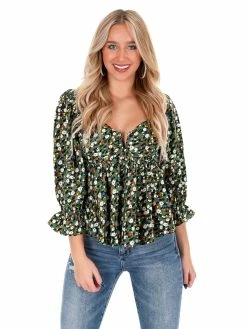 Entro Sway To The Rhythm Floral Top Sale