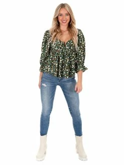 Entro Sway To The Rhythm Floral Top Sale