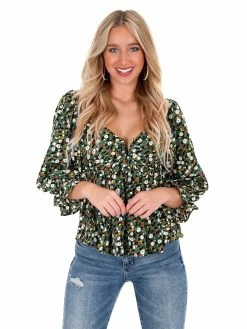 Entro Sway To The Rhythm Floral Top Sale