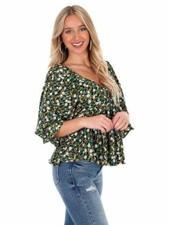 Entro Sway To The Rhythm Floral Top Sale