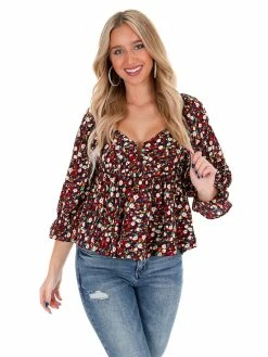 Entro Sway To The Rhythm Floral Top Sale