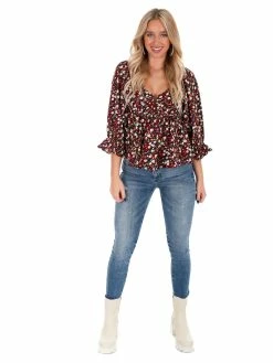 Entro Sway To The Rhythm Floral Top Sale