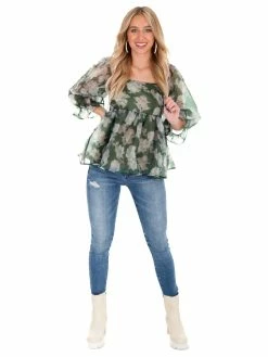 Entro Seasons Of Love Floral Top
