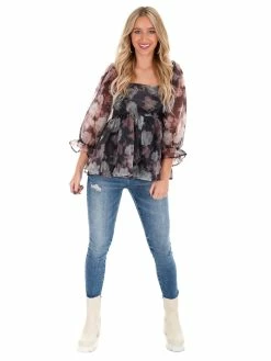 Entro Seasons Of Love Floral Top