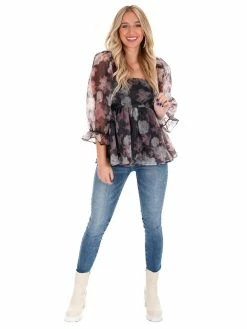 Entro Seasons Of Love Floral Top