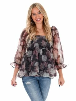 Entro Seasons Of Love Floral Top