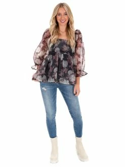 Entro Seasons Of Love Floral Top