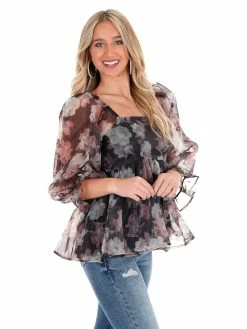 Entro Seasons Of Love Floral Top