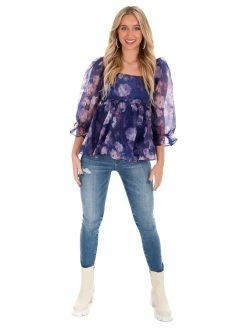 Entro Seasons Of Love Floral Top